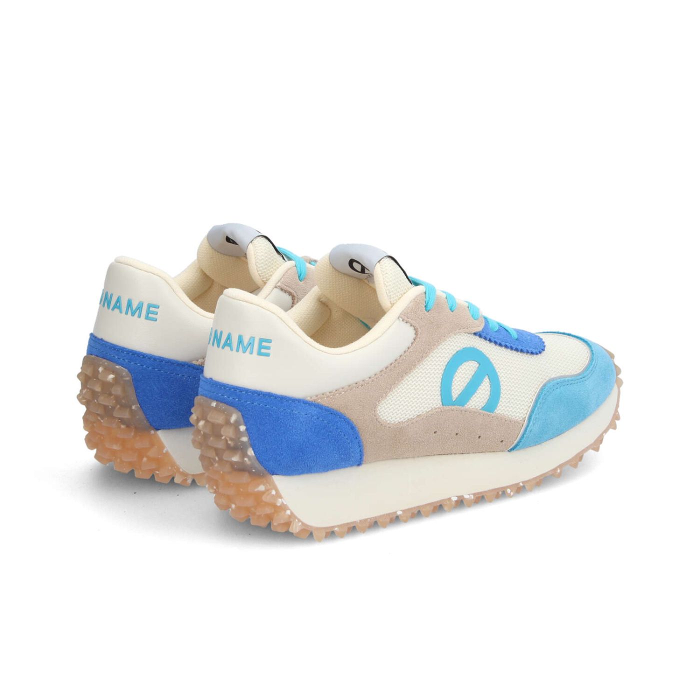 PUNKY JOGGER W - KNIT/SUEDE/SUED - OFF WHITE/BLUE